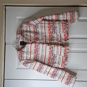 Belle Vere Blazer Neon Stripe Jacket Sz S